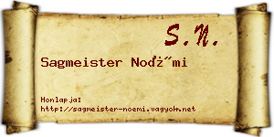Sagmeister Noémi névjegykártya